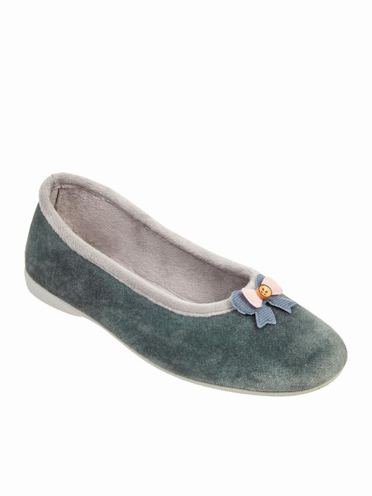 Adam's Shoes Κλειστές Γυναικείες Παντόφλες σε Πράσινο Χρώμα