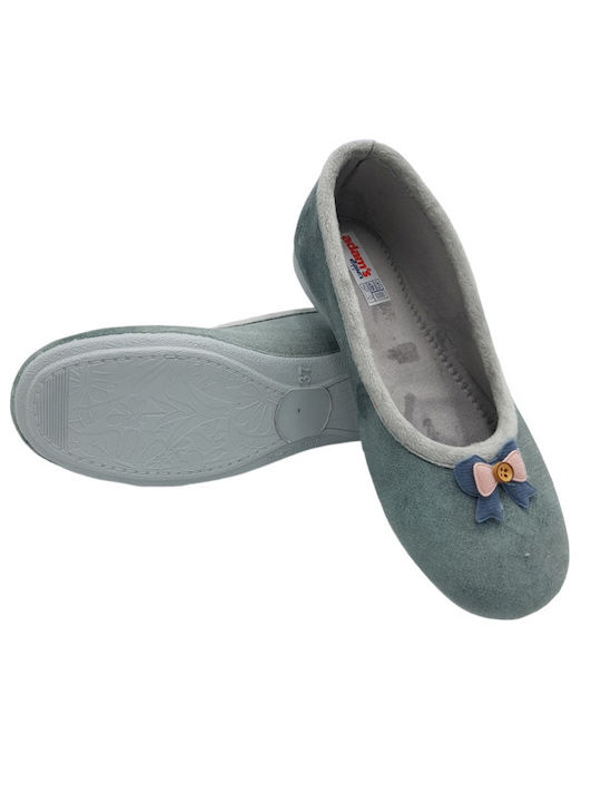Adam's Shoes Κλειστές Γυναικείες Παντόφλες σε Πράσινο Χρώμα - Image 3