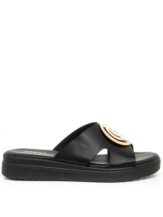 Adam's Shoes Γυναικεία Σανδάλια σε Μαύρο Χρώμα - Image 2