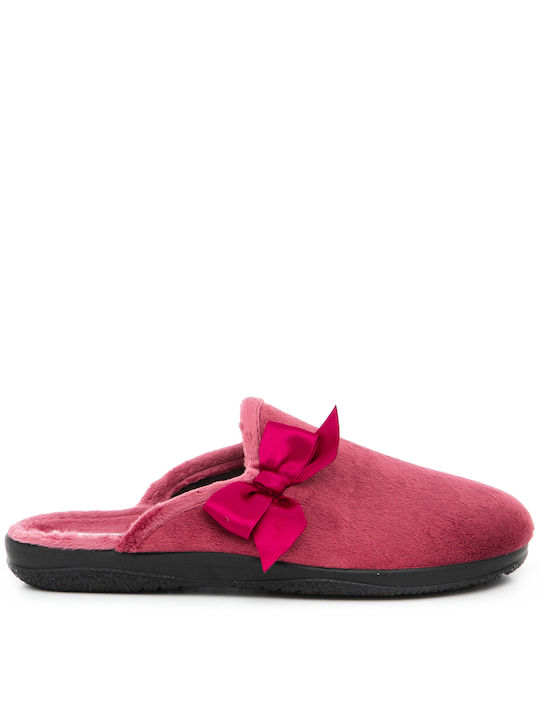Adam's Shoes Χειμερινές Γυναικείες Παντόφλες σε Μπορντό Χρώμα