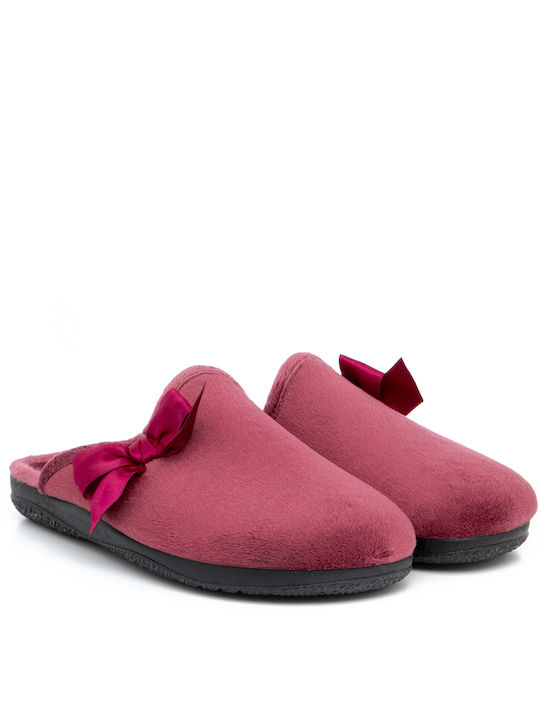 Adam's Shoes Χειμερινές Γυναικείες Παντόφλες σε Μπορντό Χρώμα - Image 2