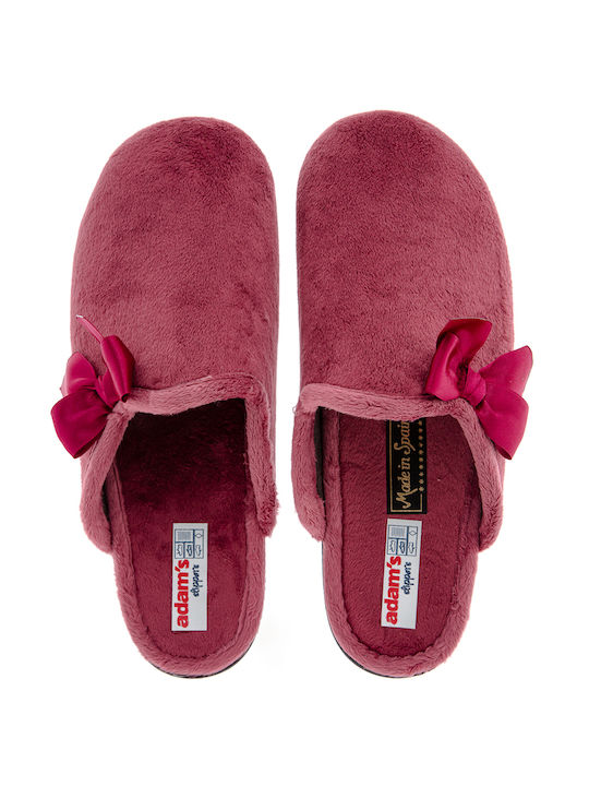 Adam's Shoes Χειμερινές Γυναικείες Παντόφλες σε Μπορντό Χρώμα - Image 3