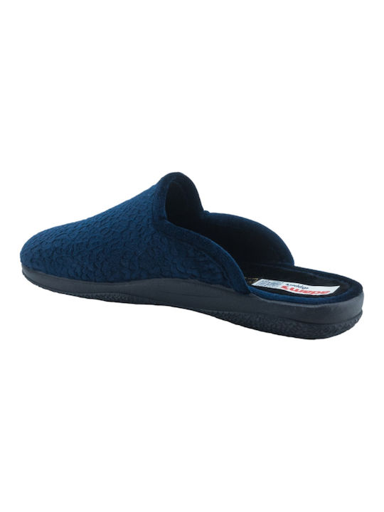 Adam's Shoes Χειμερινές Γυναικείες Παντόφλες σε Μπλε Χρώμα - Image 3
