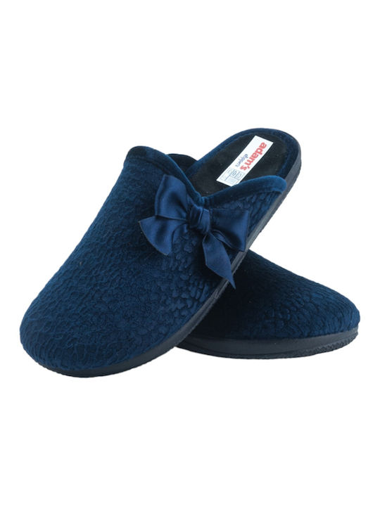 Adam's Shoes Χειμερινές Γυναικείες Παντόφλες σε Μπλε Χρώμα - Image 4