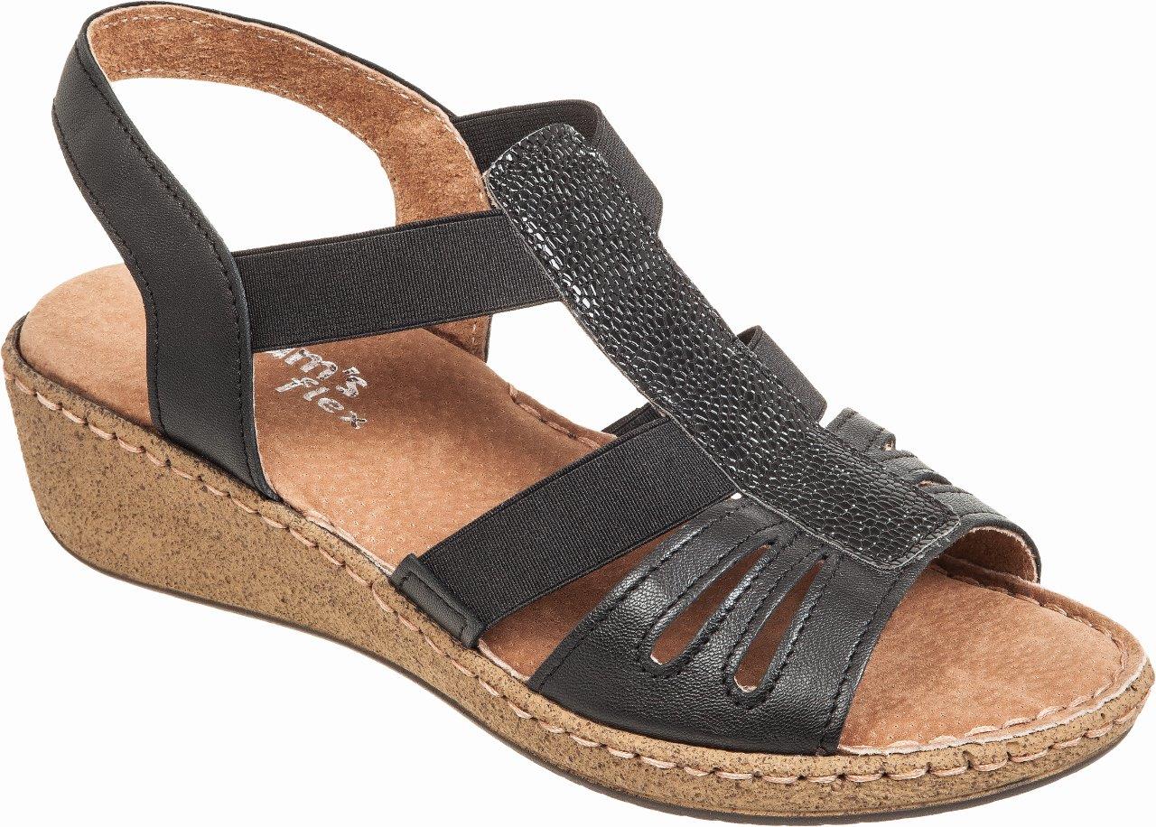Adam's Shoes Γυναικεία Πέδιλα σε Μαύρο χρώμα