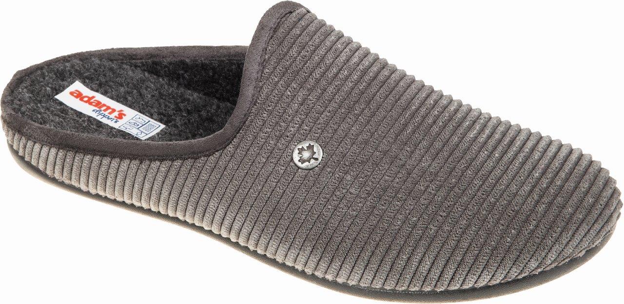 Adam's Shoes Χειμερινές Ανδρικές Παντόφλες Γκρί